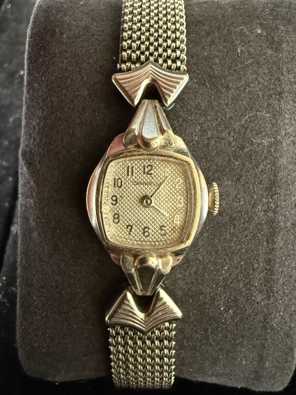 Bulova Caravelle Silver Tone Women's Mesh Bracelet Watch with Square Dial